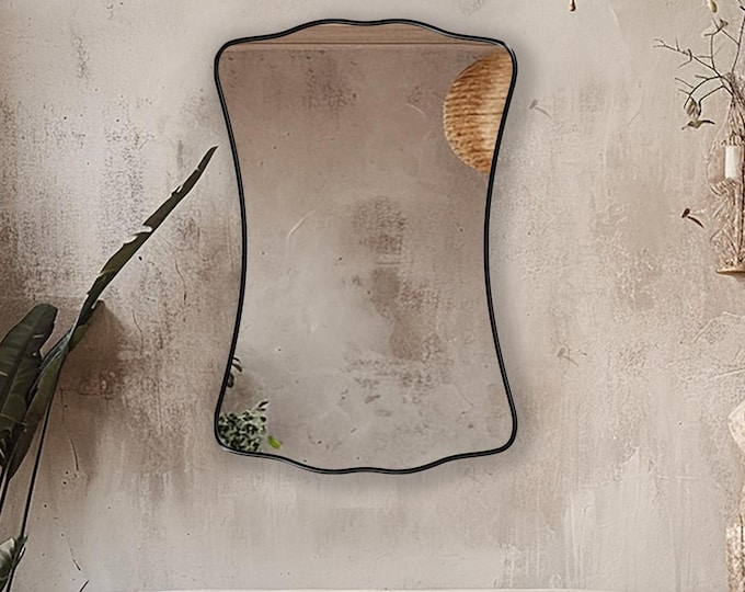 Italian Mid Century Mirror, Arch Mirror, Designer Mirror, Aesthetic Wall Mirror, Mirror Home Decor, Elegant Decorative Wall Mirror by Asmiro