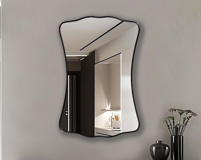 Italian Mid Century Mirror, Arch Mirror, Designer Mirror, Aesthetic Wall Mirror, Mirror Home Decor, Elegant Decorative Wall Mirror by Asmiro