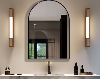 Arched Mirror, Half Oval Mirror, Arch Shape Mirror - Decorative Wall Mirrors for Aesthetic Room Decor - Available in Sizes and Frame Colors