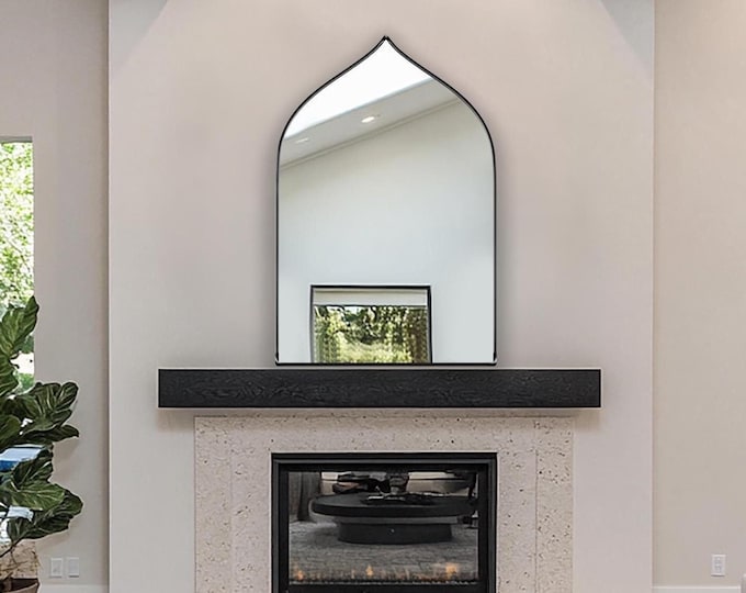 Sahara Mirror by Asmiro | Decorative Moroccan Arched Wall Mirror | Perfect Mirror for Living Room, Bathroom, Entryway | Add a Bohemian Touch