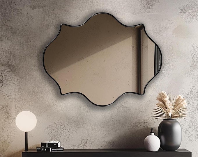 Phantom Mirror by Asmiro – Bold and Unique Wall Mirror, Mirror Wall Decor, Irregular Design Mirror for Living Rooms, Entryways, or Bedrooms