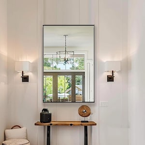 Rectangle Mirror, Classic Rectangular Wall Mirror, Sleek Vanity Mirror, Decorative Mirror - Timeless and Minimalist Elegance for Any Room