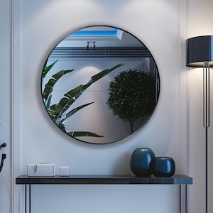 Circle Mirror, Round Mirror, Minimalist Mirror, Round Wall Mirror, Shiplap Mirror, Circular Mirror - Stylish Wall Mirror for Elegant Homes