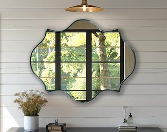 Phantom Mirror by Asmiro – Bold and Unique Wall Mirror, Mirror Wall Decor, Irregular Design Mirror for Living Rooms, Entryways, or Bedrooms