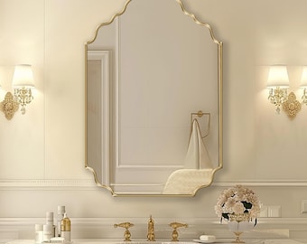 Rialto Mirror, Scalloped Wall Mirror, Venetian Inspired Arch Mirror, Aesthetic Bathroom Vanity Mirror, Entryway Mirror, Powder Room Mirror