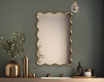 Squiggly Mirror, Wavy Mirror, Wiggle Mirror, Funky Wall Mirror, Squiggle Mirror for Wall, Doddle Mirror - A Unique Piece for Aesthetic Homes