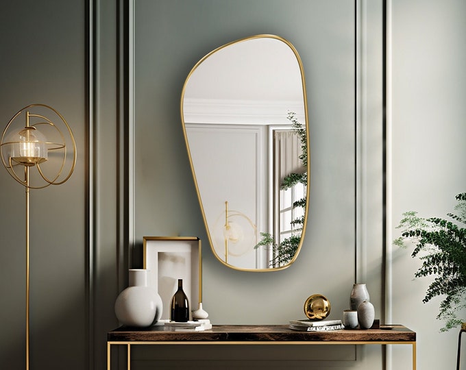 Asymmetrical Mirror by Asmiro, Irregular Mirror, Blob Mirror, Pond Mirror, Statement Mirror - Chic Mirror, Elegant, Versatile and Modern
