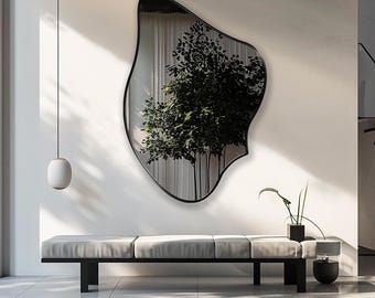 Persona Mirror by Asmiro | Face Silhouette Shape Mirror | Artistic Decorative Wall Mirror | A Conversation Starter Piece for Your Home Decor