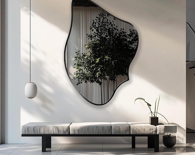 Persona Mirror by Asmiro | Face Silhouette Shape Mirror | Artistic Decorative Wall Mirror | A Conversation Starter Piece for Your Home Decor