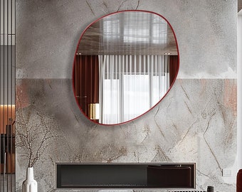 Asymmetrical Mirror, Uneven Mirror, Irregular Mirror, Freeform Wall Mirror by Asmiro - Unique Mirror for Distinctive Style Home Decor