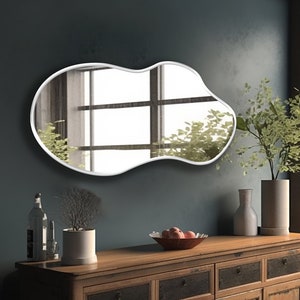Hippo Mirror, Funky Mirror, Abstract Mirror, Asymmetrical Mirror, Irregular Mirror - Be Ready to Receive Compliments with this Unique Mirror