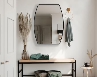 Graceful Wall Mirror, Aesthetic Vanity Mirror, Mirror Wall Decor, Powder Room Mirror - Elegant Designer Mirror for Stylish Home Decor