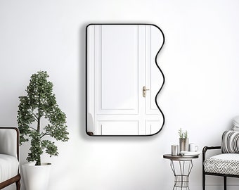 Squiggle Mirror, Wiggle Mirror, Wavy Mirror, Mirror Wall Decor, Funky Mirror, Unique Distinctive Mirror - A Statement Piece for Any Decor