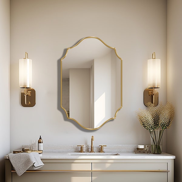 Quatrefoil Mirror, Vanity Mirror, Art Deco Mirror, Quatrefoil Decor Mirror - A Chic and Elegant Addition to Any Classic, Glamour Home Decor