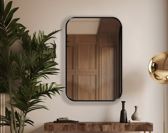 Rectangle Mirror for Wall Decor, Rectangle Mirror with Rounded Corners, Minimalist Mirror - Simplicity is the Ultimate Sophistication