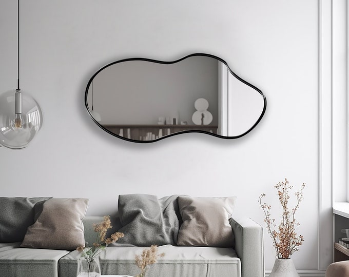 Hippo Mirror, Funky Mirror, Abstract Mirror, Asymmetrical Mirror, Irregular Mirror - Be Ready to Receive Compliments with this Unique Mirror