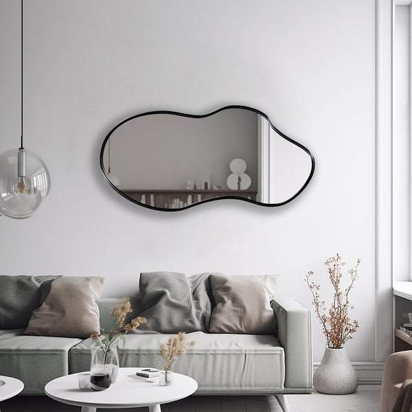 Hippo Mirror, Funky Mirror, Abstract Mirror, Asymmetrical Mirror, Irregular Mirror - Be Ready to Receive Compliments with this Unique Mirror