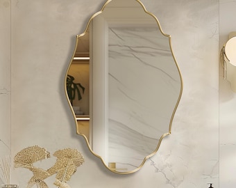 Renaissance Mirror, Powder Room Wall Mirror, Gothic Arch Inspired, Double Vanity Mirror, Mirror Wall Decor, Elegant Wall Mirror by Asmiro