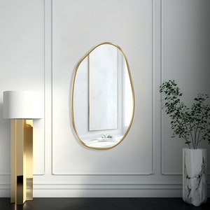 Pebble Mirror, Asymmetrical Mirror, Wall Mirror, Irregular Mirror, Organic Mirror, Mirror Wall Decor, Distinctive Piece for Your Home