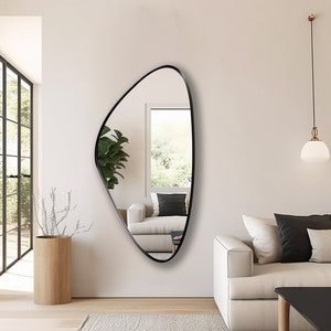 Asymmetrical Mirror, Triangle Mirror, Irregular Mirror, Aesthetic Oblong Mirror, Abstract Wall Mirror - Statement Piece for your Home Decor