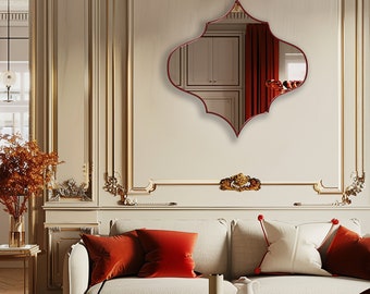 Keyhole Mirror, Portal Wall Mirror, Keyhole Passage Mirror, Victorian Baroque Inspired Wall Mirror, French Country Shabby Chic Vanity Mirror