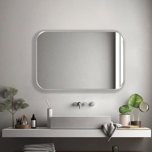 Rectangle Mirror for Wall Decor, Rectangle Mirror with Rounded Corners, Horizontal Wall Mirror - Simplicity is the Ultimate Sophistication