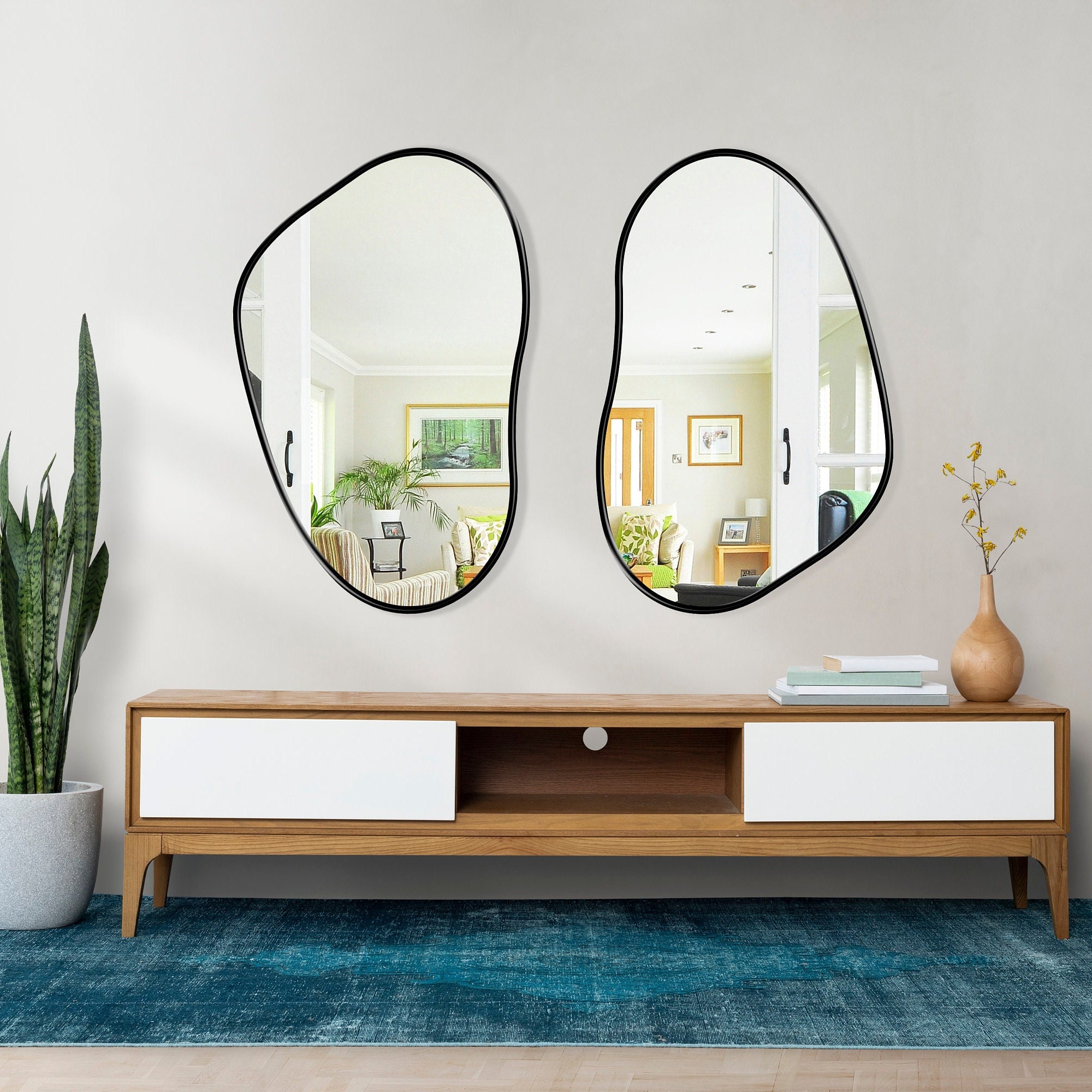 Irregular Shapes Pond Mirrors for Bathroom – rug4nerd