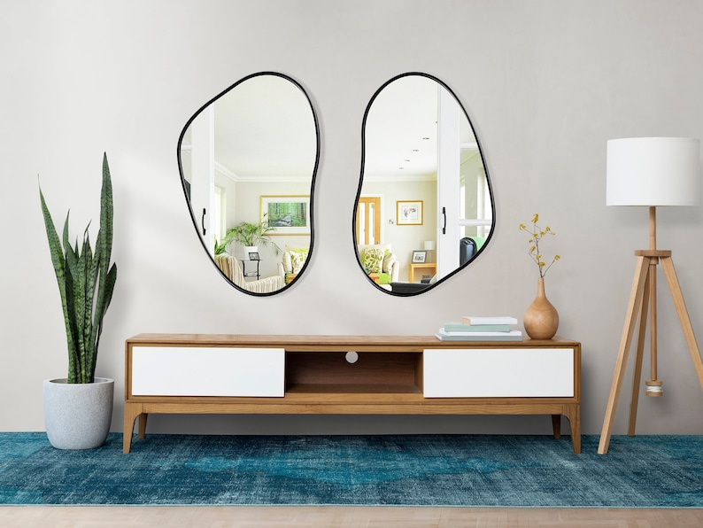 Pond Mirror, Asymmetrical Mirror, Irregular Mirror, Wavy Mirror, Modern Mirror, Abstract Mirror Unique & Timeless Design for Any Decor image 2