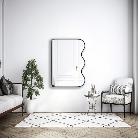 Squiggle Mirror, Wiggle Mirror, Wavy Mirror, Mirror Wall Decor, Funky Mirror, Unique Distinctive Mirror - A Statement Piece for Any Decor