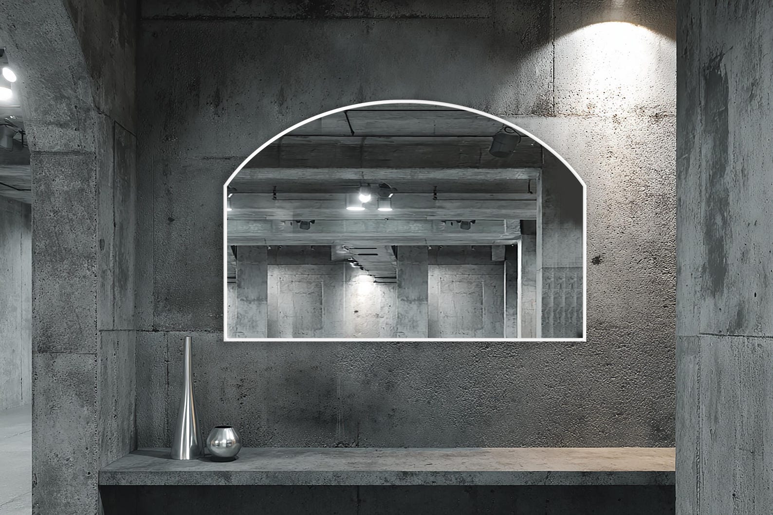 Meridian Mirror Meridian Mirror by Asmiro - Horizontal Arch Wall Mirror, Large Double ...