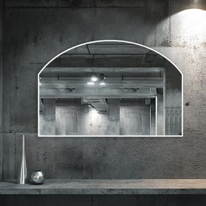 Meridian Mirror Meridian Mirror by Asmiro - Horizontal Arch Wall Mirror, Large Double ...