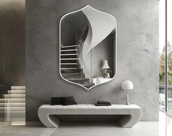 Ribbon Mirror, Sculptural Bow Shaped Wall Mirror by Asmiro, Unique Mirror for Entryway, Bathroom or Living Room, Ideal Home Decor Gift