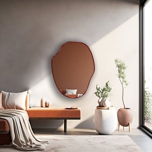 Amoeba Shaped Mirror, Asymmetrical Mirror, Irregular Mirror, Pebble ...