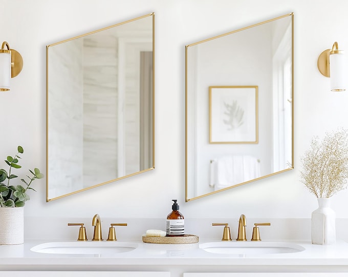 Axis Mirror by Asmiro | Modern Geometric Wall Mirror | Sharp Designed | Contemporary Wall Decor | Ideal for Entryway, Living Room, or Office
