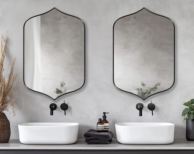 Ribbon Mirror by Asmiro – Sculptural Wall Mirror, Wall Hanging Mirror, Decorative Bow-Shaped Vanity Mirror for Bedroom, Bathroom or Entryway