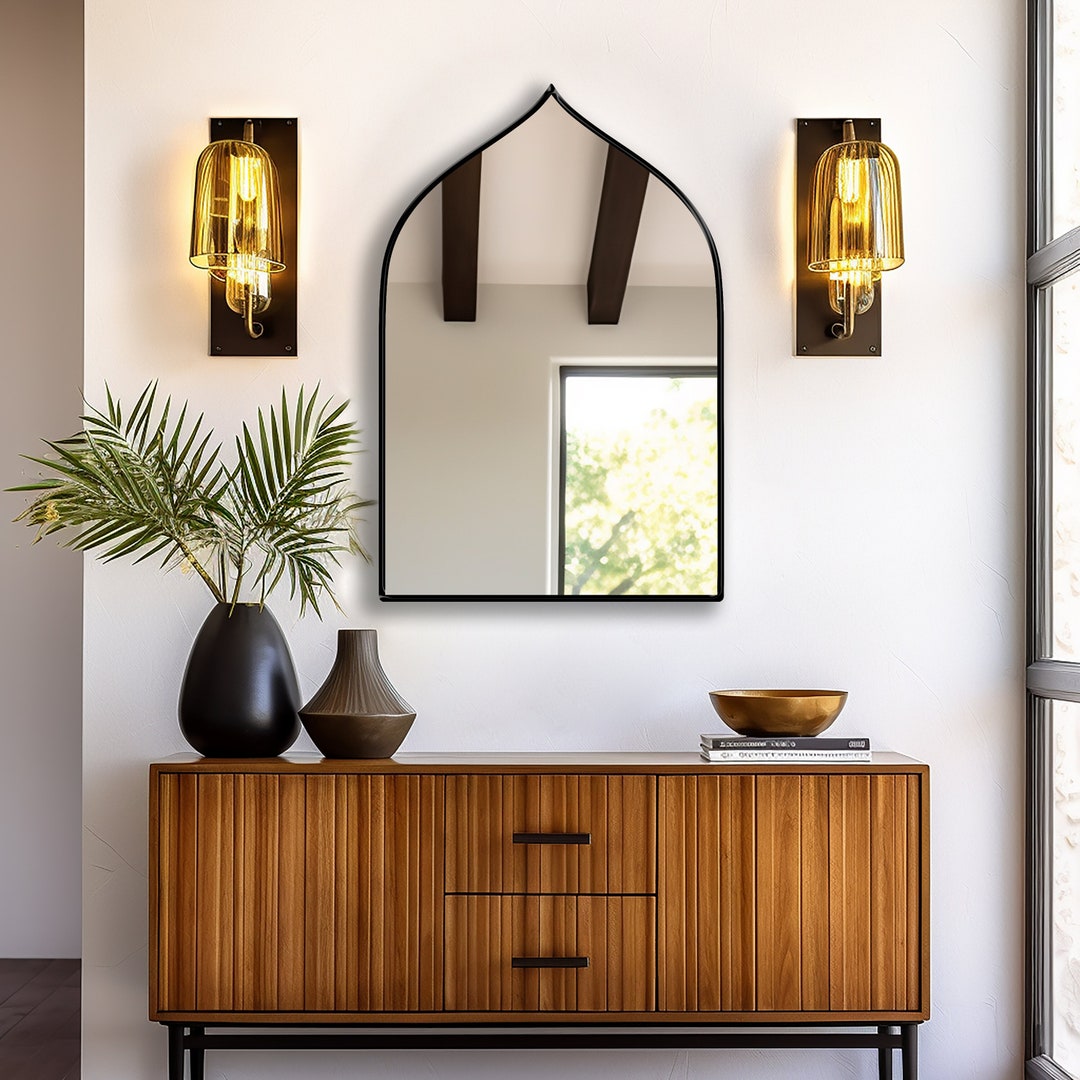 Bohemian Wall Mirror Boho Home Decor Mirror, Moroccan Arch Mirror