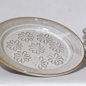 set of two dessert plates, pottery plates, small plates, handmade dessert plates