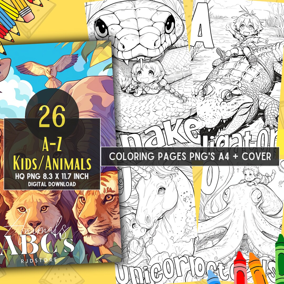 Abc kids coloring pages animal alphabet coloring sheets learning