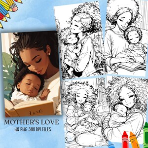Mother&#39;s Day Coloring Page, Mother&#39;s Day Gift, Adult Coloring Pages, Moms Coloring page, Mother Gift