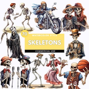 70 Skeleton Png, Skeleton Love, Halloween, Clipart Bundle, Png File, Commercial Use
