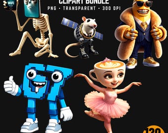 130+ Italian Brainrot PNG Bundle | Funny Meme Cliparts | 3D Style Digital Download