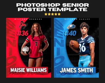 Senioren Sport Poster Vorlage: Anpassbares Photoshop Design (Digitaler Download)