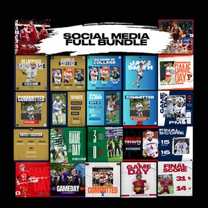 Sports Social Media Canva Templates - 23 Designs - Gameday/Matchday - Highest Quality