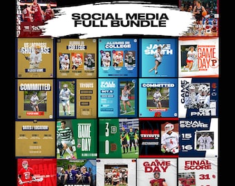Sports Social Media Canva Templates - 23 Designs - Gameday/Matchday - Highest Quality