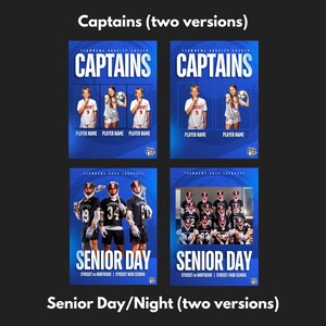 Professional Canva Sports Templates - 12 Customizable Graphics for Social Media / Instagram - Gameday, Final Score, Schedule, Senior Night image 4
