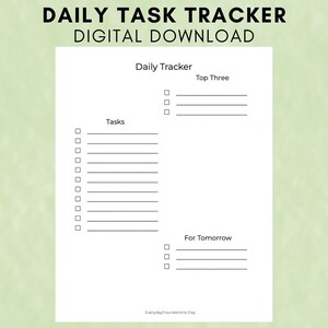 Digital Daily Task Tracker/Checklist