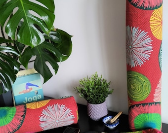 Borsa per tappetino da yoga + REGALO GRATUITO, borsa da yoga, borsa per tappetino da yoga con cerniera, copertura per tappetino da yoga, borsa per tappetino da yoga rossa, borsa per tappetino da yoga con motivi rossi, borsa da yoga forte ॐ