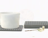 Grey coasters, Geometric Coasters, Modern coasters, Table decor, Housewarming gift, Grey home decor, Grey dining room decor - East of India