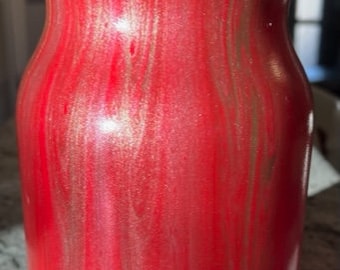 Christmas inspired 8 inch tall vase