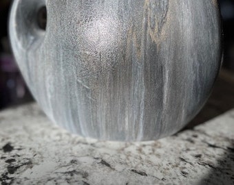 Granite inspired painted vase